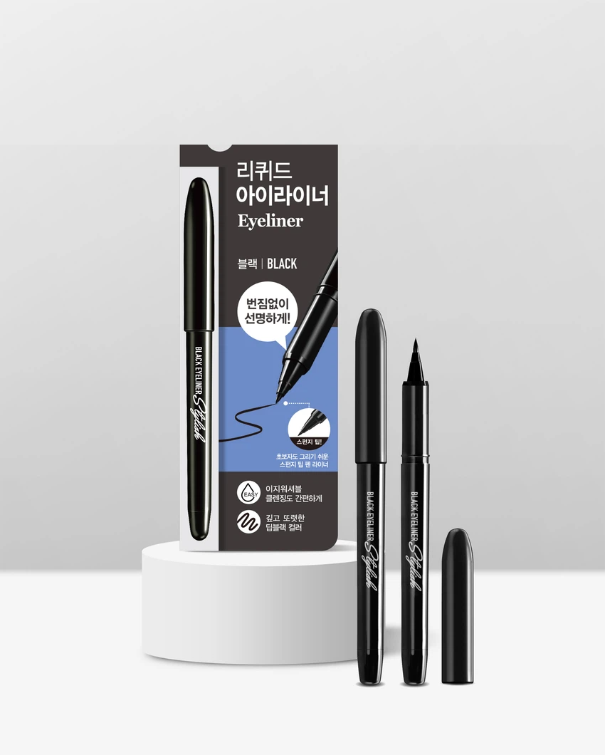Stylish Brush Pen Eyeliner Black