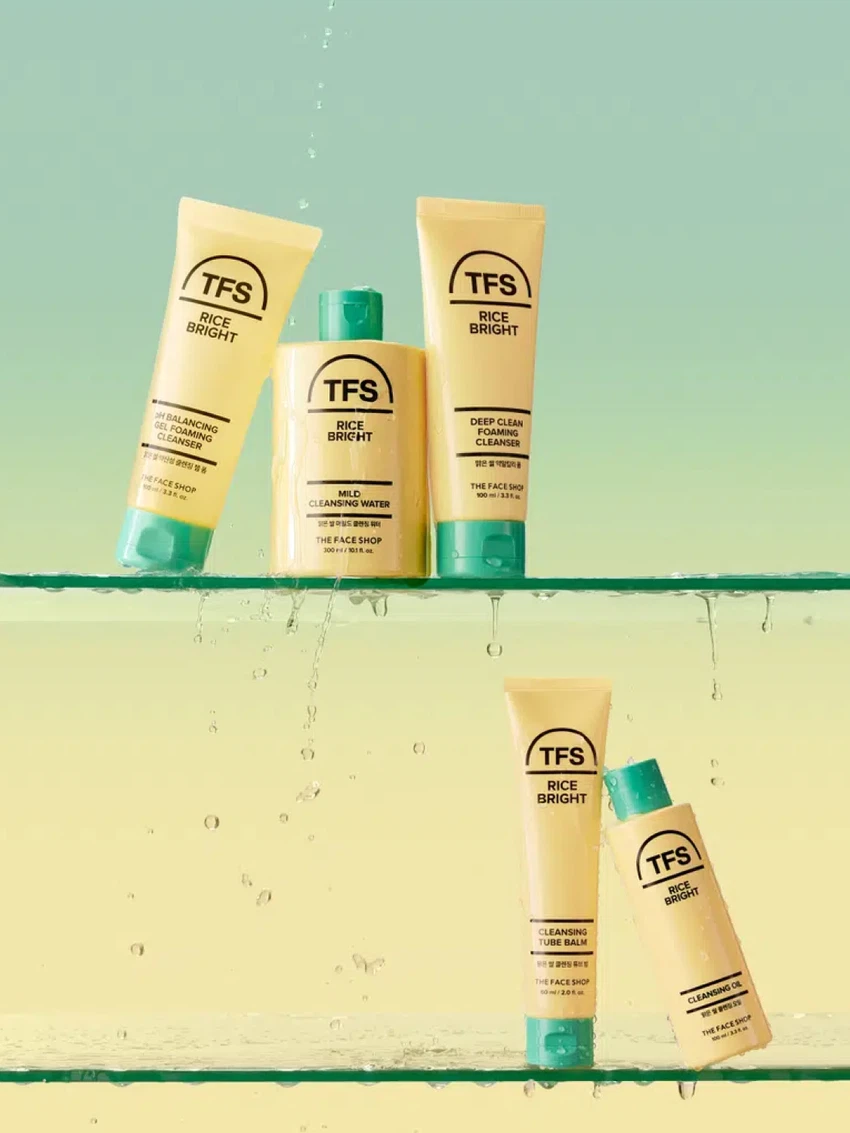 THE FACE SHOP Clear Rice Low-ph Care Cleansing Gel Foam 100 ml image 4