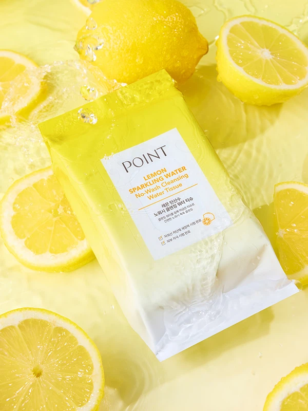 POINT Lemon Sparkling Water No-wash Cleansing Water Tissue 30 Sheets image 3