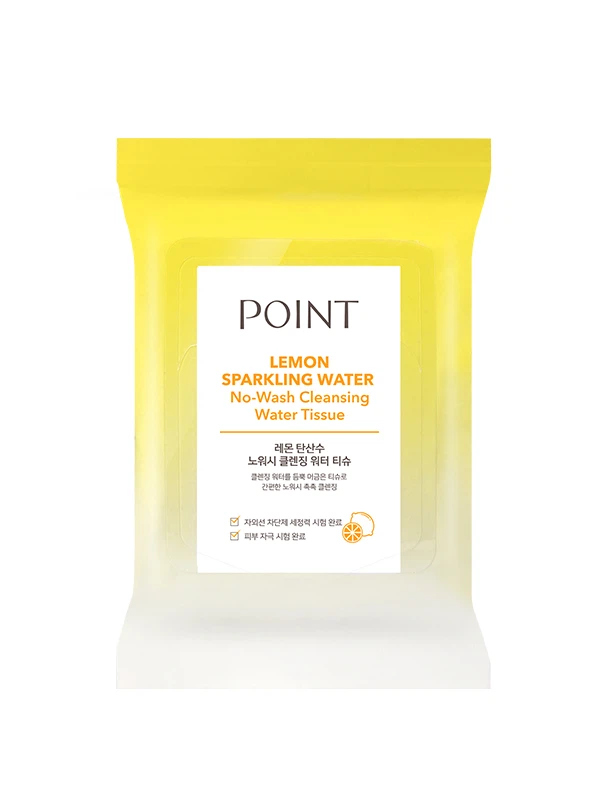 POINT Lemon Sparkling Water No-wash Cleansing Water Tissue 30 Sheets image 4