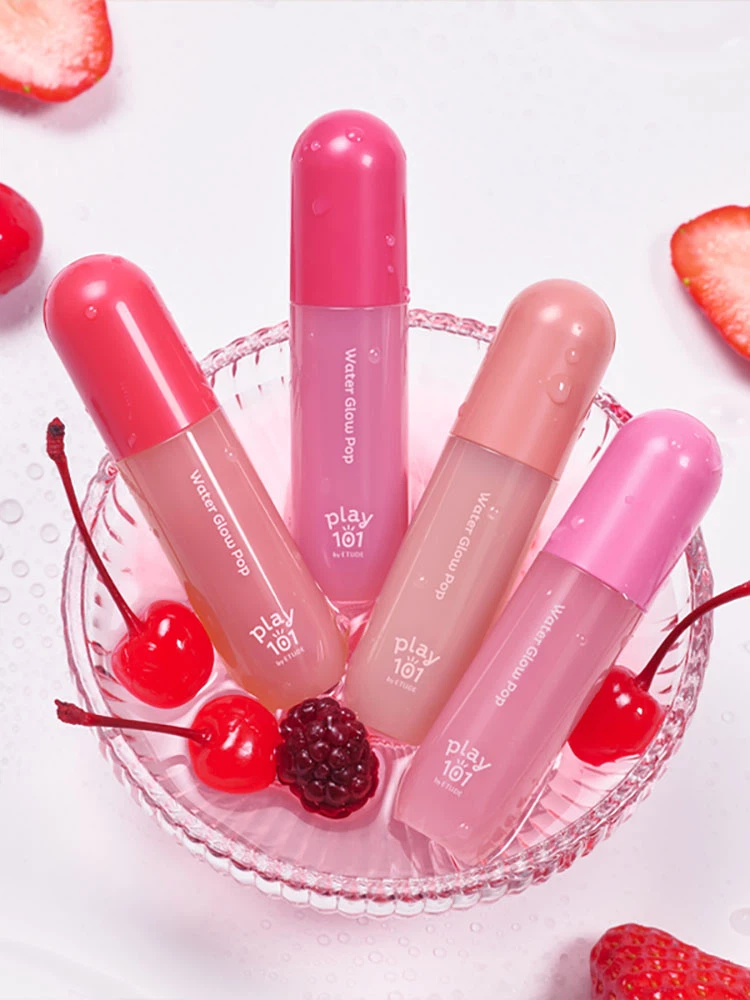 Play 101 by ETUDE [04 Cherry Soft Talk] Water Glow Talk Tint image 3