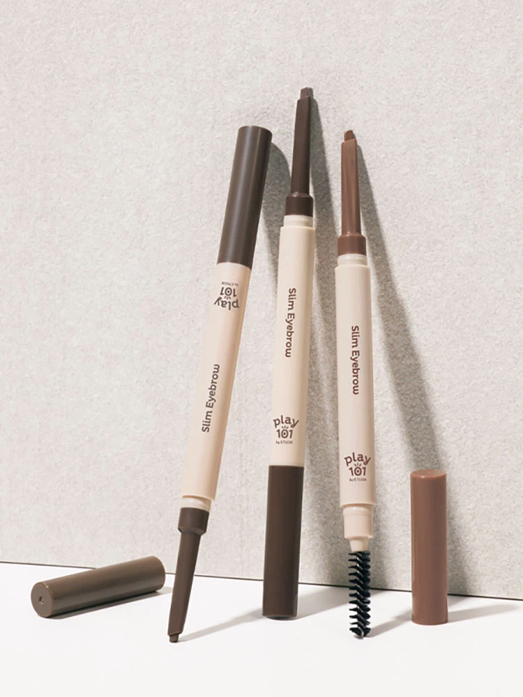 Play 101 by ETUDE [03 Milk Tea Brown] Slim Eyebrow Pencil image 3