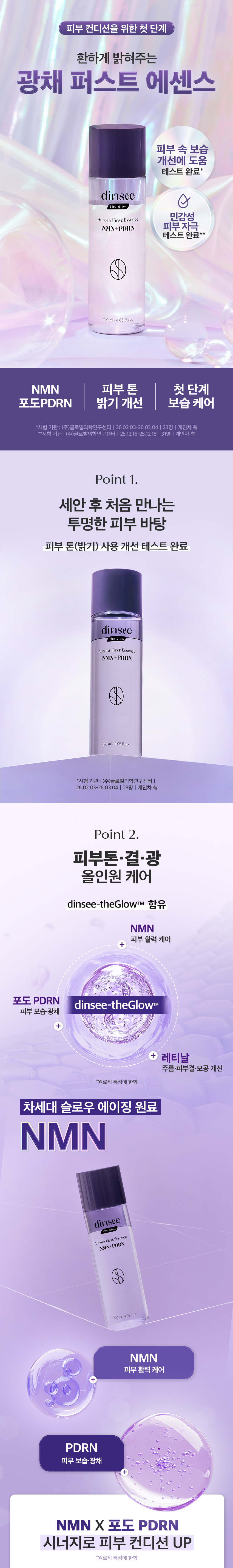 dinsee the glow Aurora NMN PDRN Radiance First Essence 120 ml detail image 1