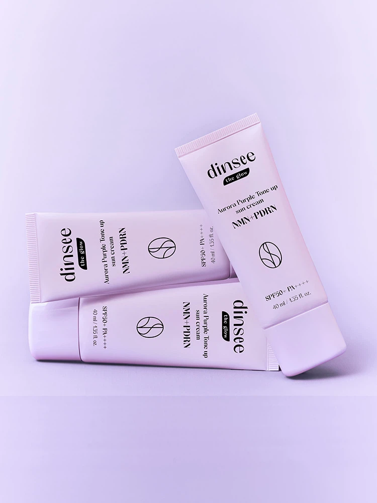 dinsee the glow Aurora NMN PDRN Purpletone-up Sun Cream 40 ml image 2
