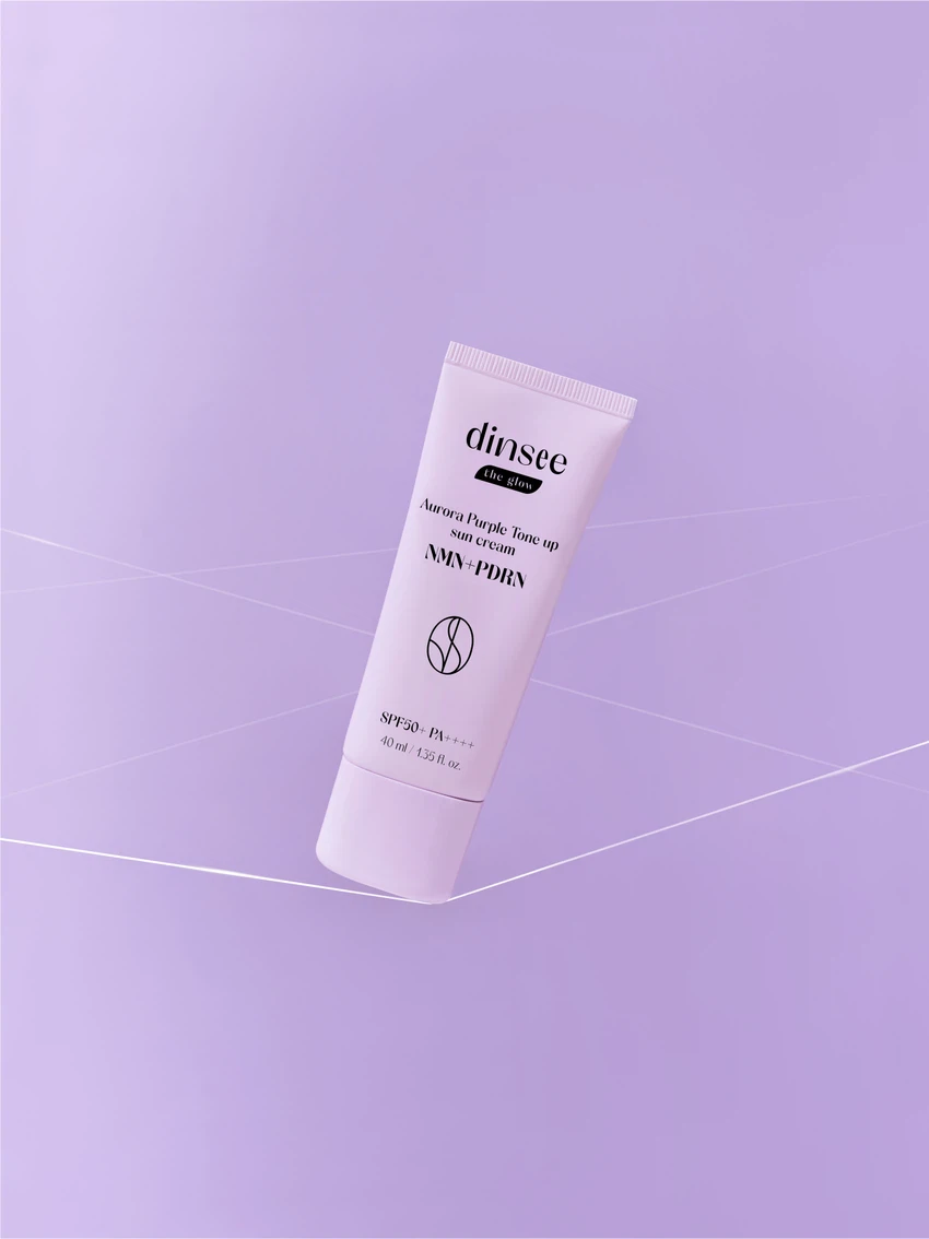 dinsee the glow Aurora NMN PDRN Purpletone-up Sun Cream 40 ml image 3