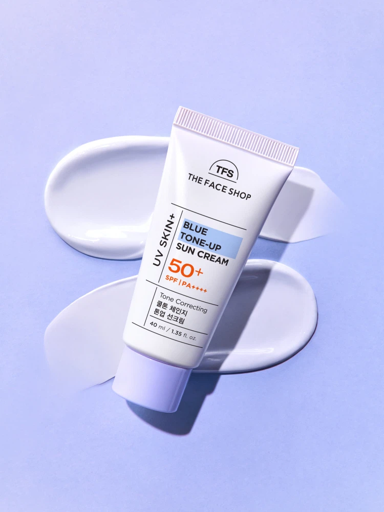 THE FACE SHOP Uvskin Plus Blue Tone-Up Sun Cream 40 ml
