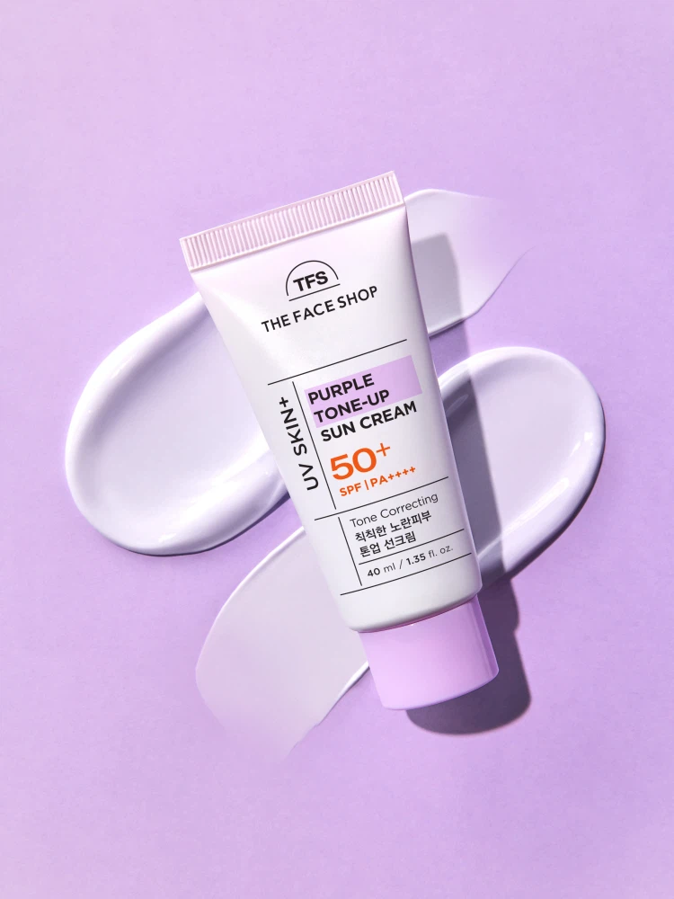 THE FACE SHOP Uvskin Plus Purple Tone-Up Sun Cream 40 ml