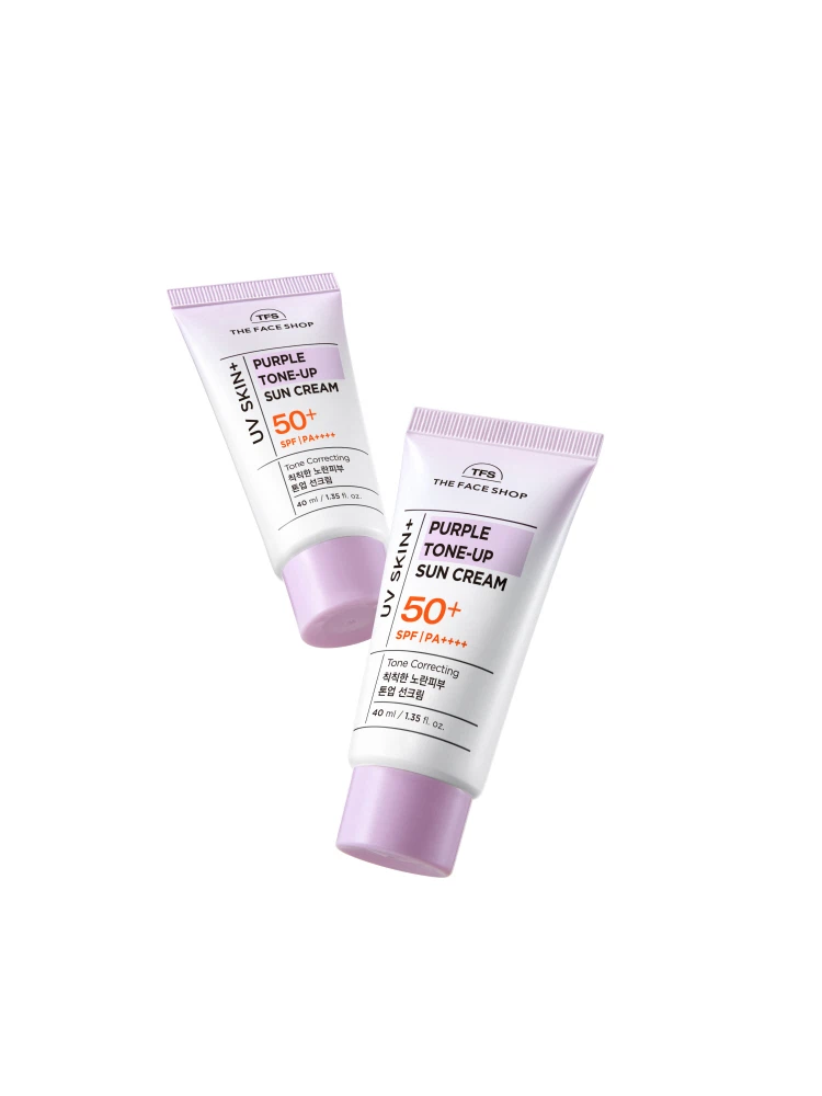 THE FACE SHOP Uvskin Plus Purple Tone-Up Sun Cream 40 ml image 2