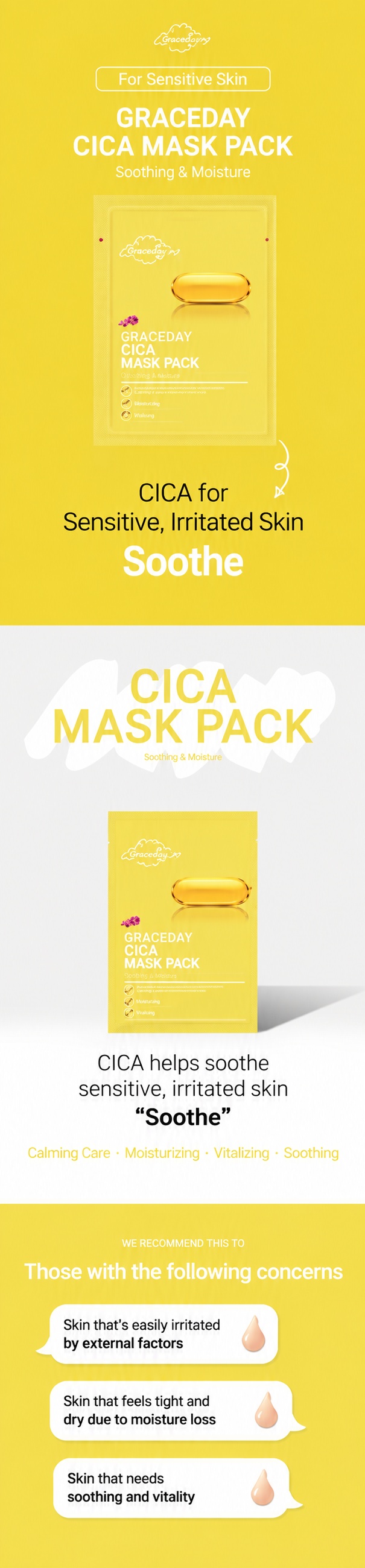 Grace Day Cica Ampoule Mask Pack detail image 1