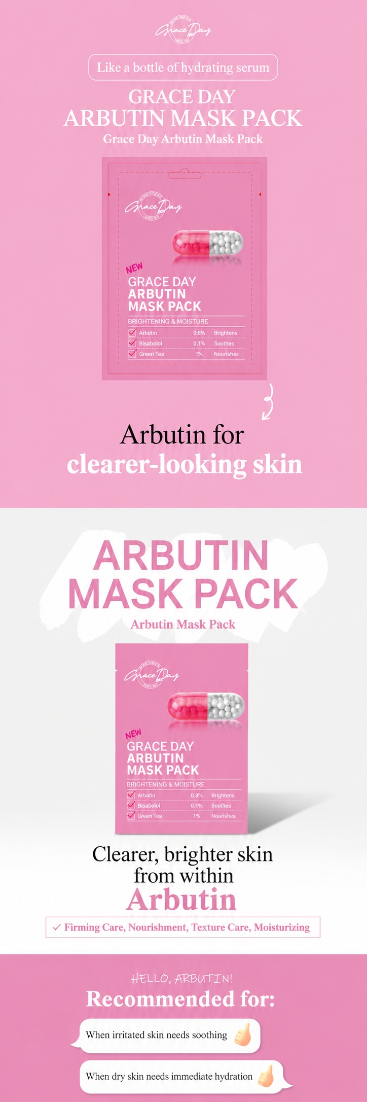 Grace Day Arbutin Ampoule Mask Pack detail image 1