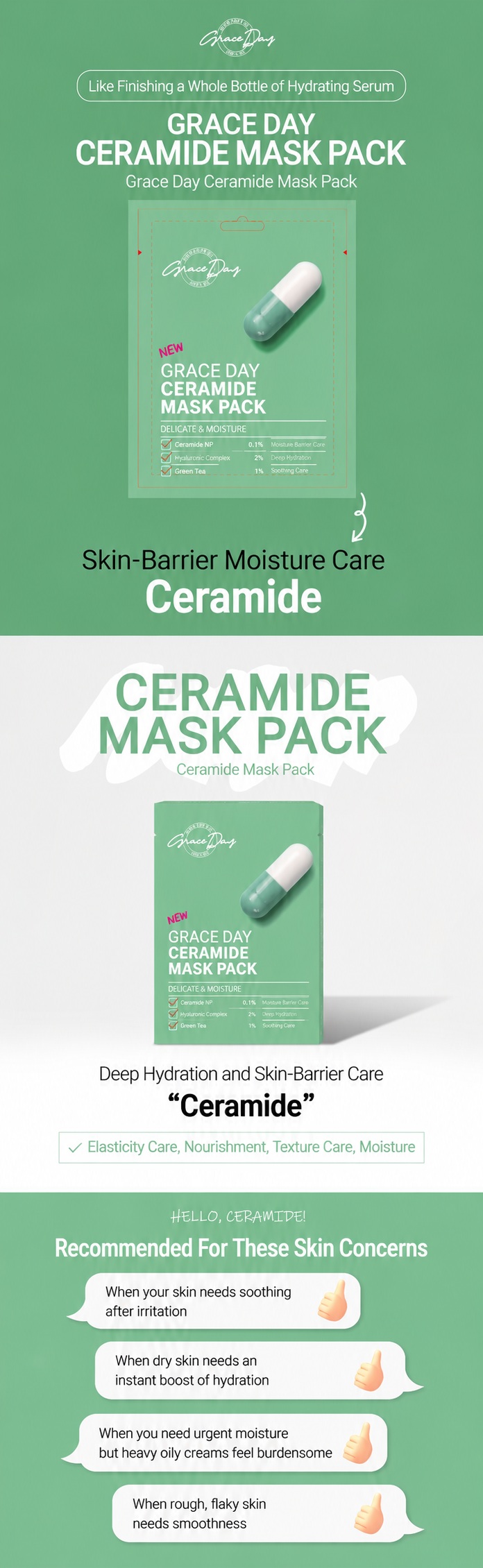 Grace Day Ceramide Ampoule Mask Pack detail image 1