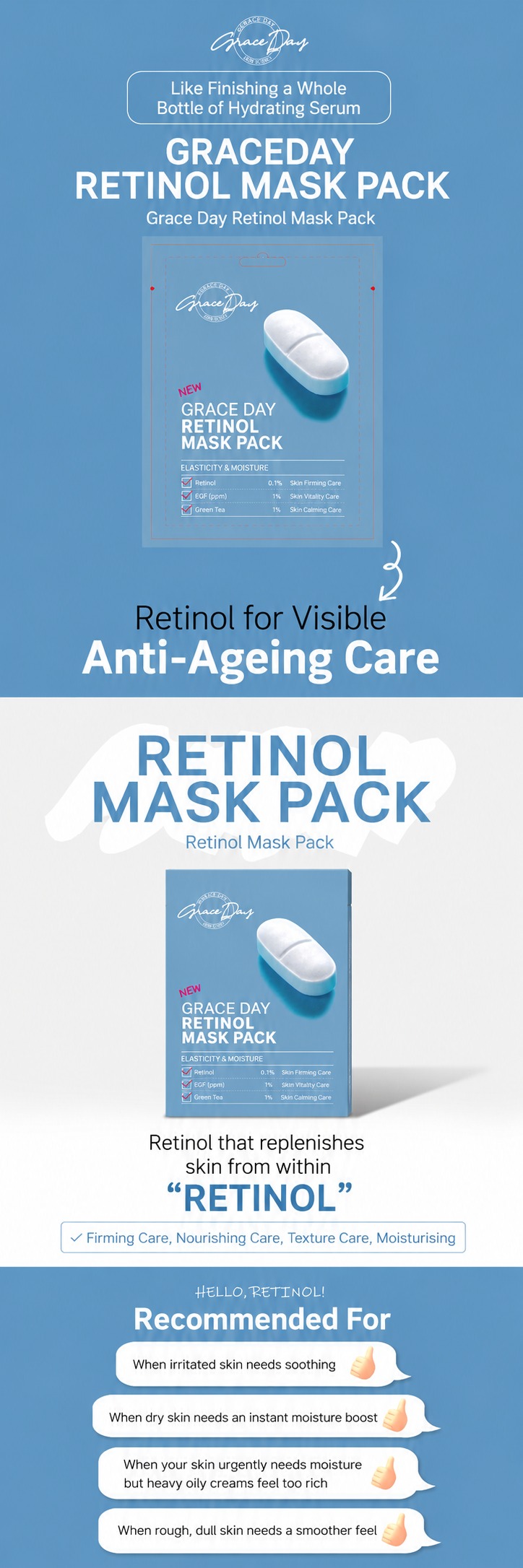 Grace Day Retinol Ampoule Mask Pack detail image 1