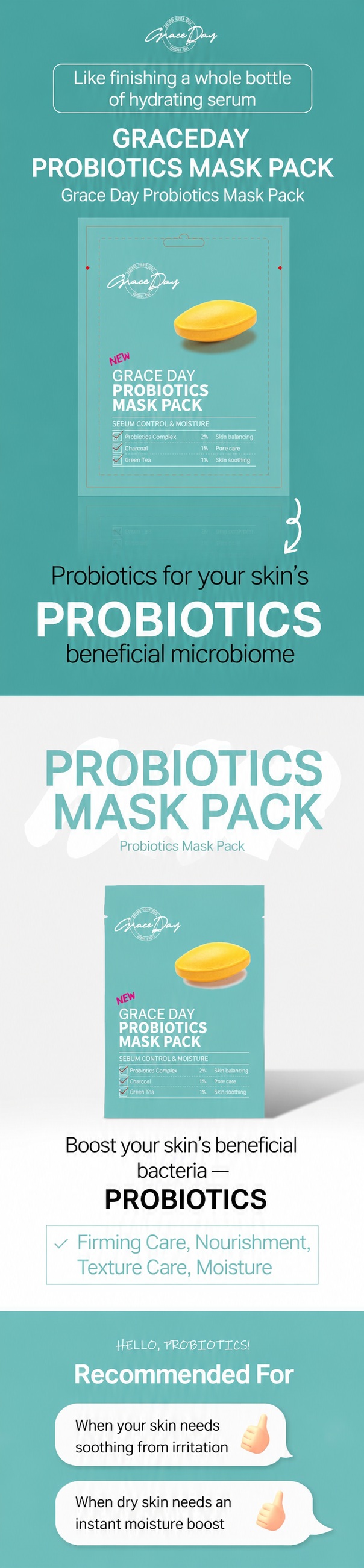 Grace Day Probiotics Ampoule Mask Pack detail image 1