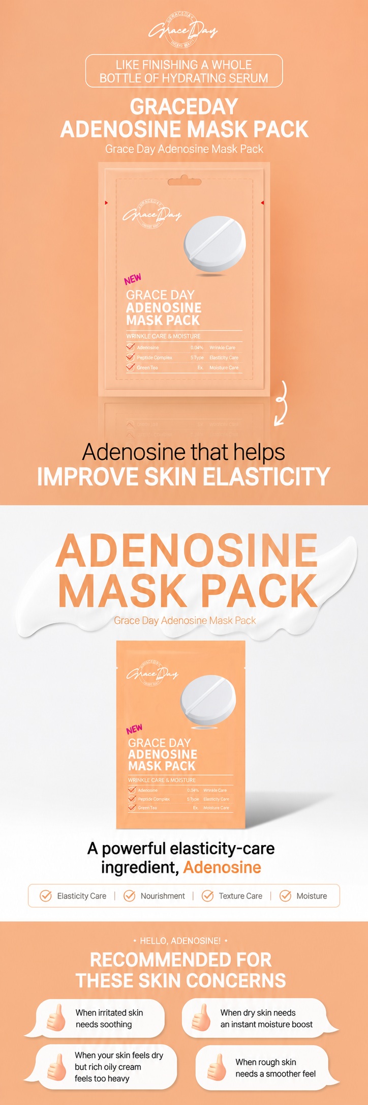 Grace Day Adenosine Ampoule Mask Pack detail image 1